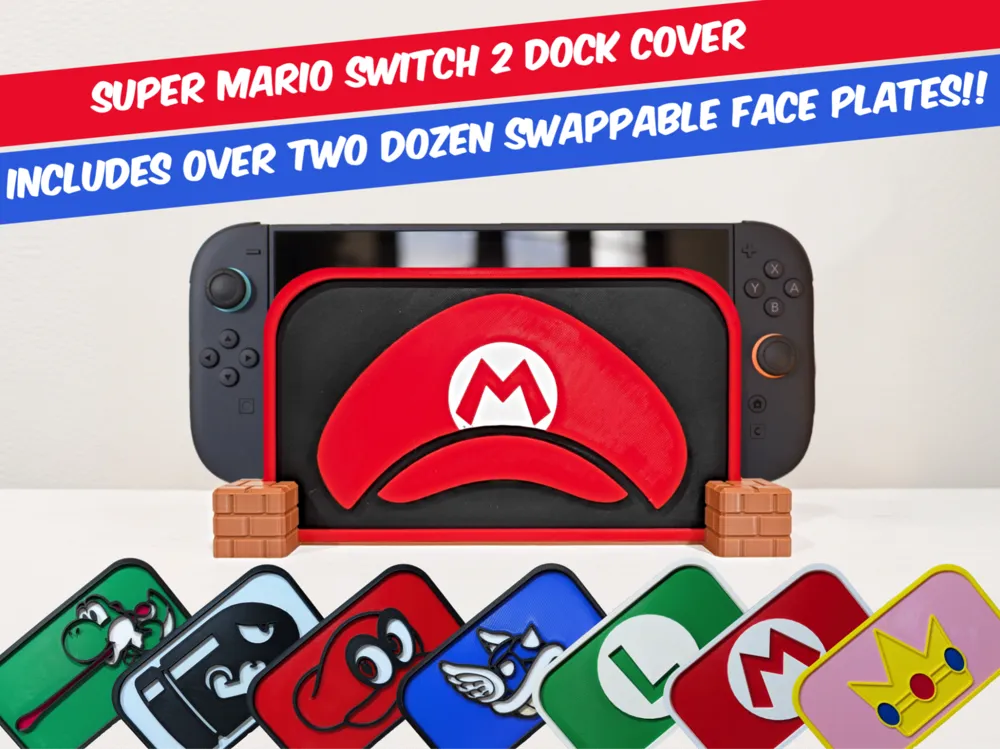 Nintendo Switch 2 – Super Mario Dock Covers