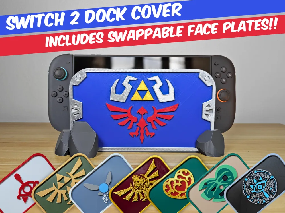 Nintendo Switch 2 – Zelda Hylian-Schild Dock Cover